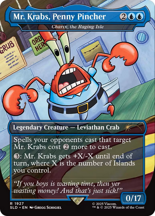 Mr. Krabs, Penny Pincher / Charix, the Raging Isle (SLD-1927) (Borderless)