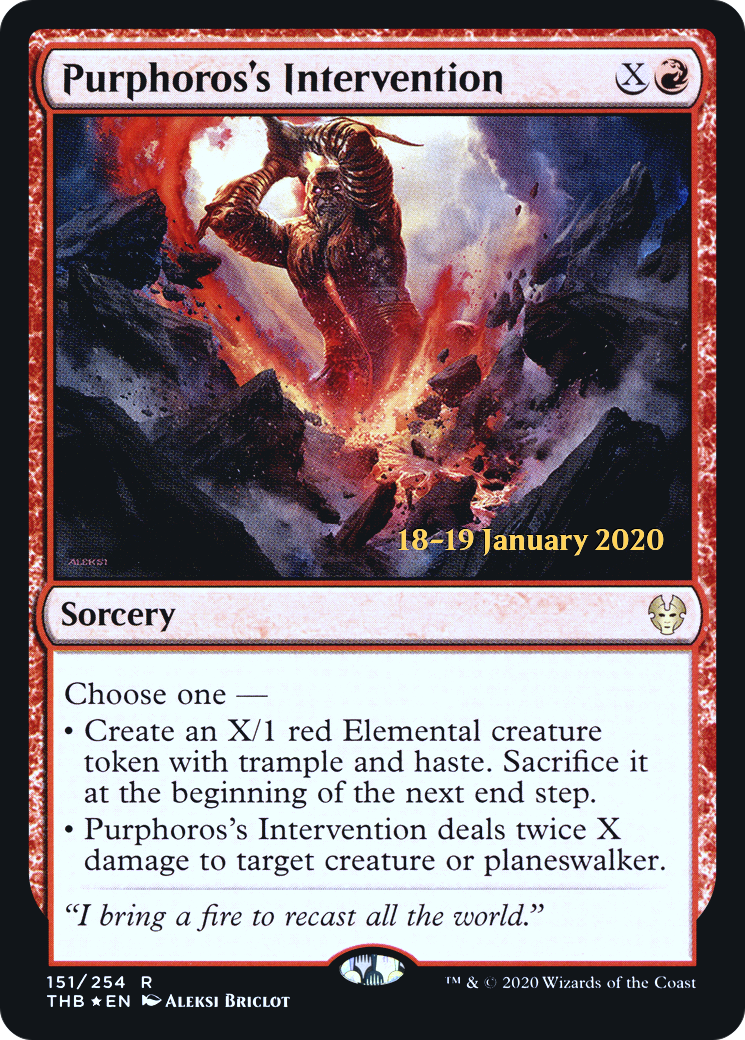 Purphoros's Intervention (PRE-151S) (Foil)