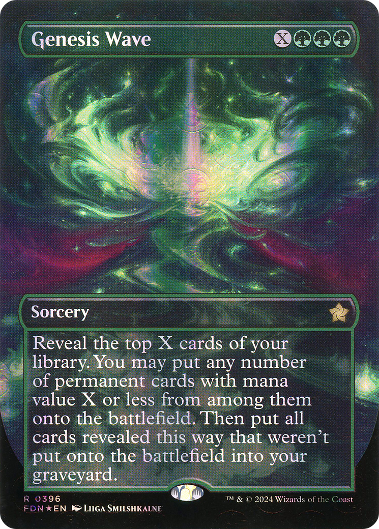 Genesis Wave (FDN-396) (Borderless) (Mana Foil)