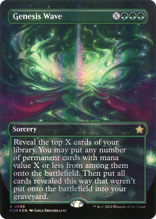 Genesis Wave (FDN-396) (Borderless) (Mana Foil)