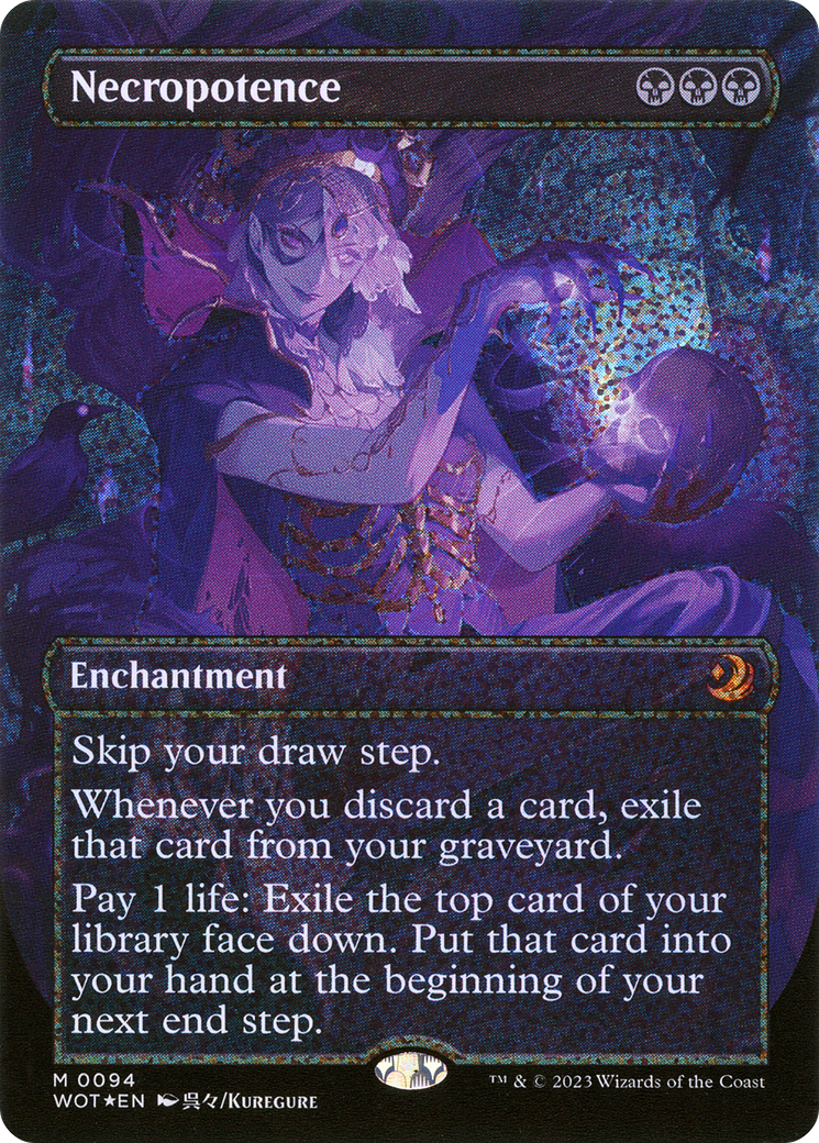 Necropotence (WOT-094) (Borderless) (Confetti Foil)