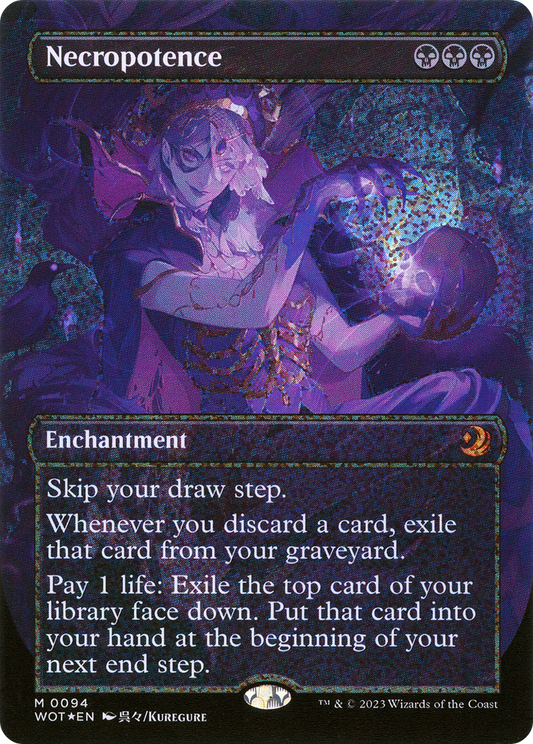Necropotence (WOT-094) (Borderless) (Confetti Foil)