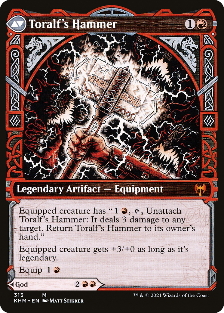 Toralf, God of Fury // Toralf's Hammer (KHM-313) (Showcase) (Foil)
