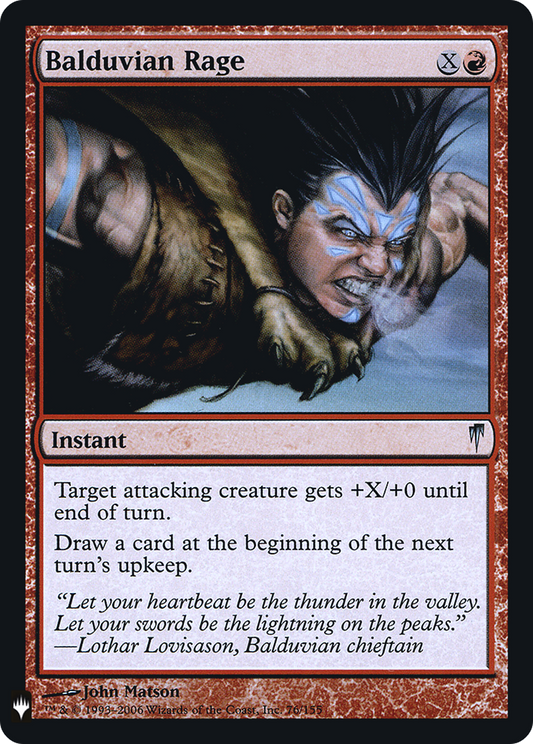 Balduvian Rage (LIST-CSP-76) (Foil)