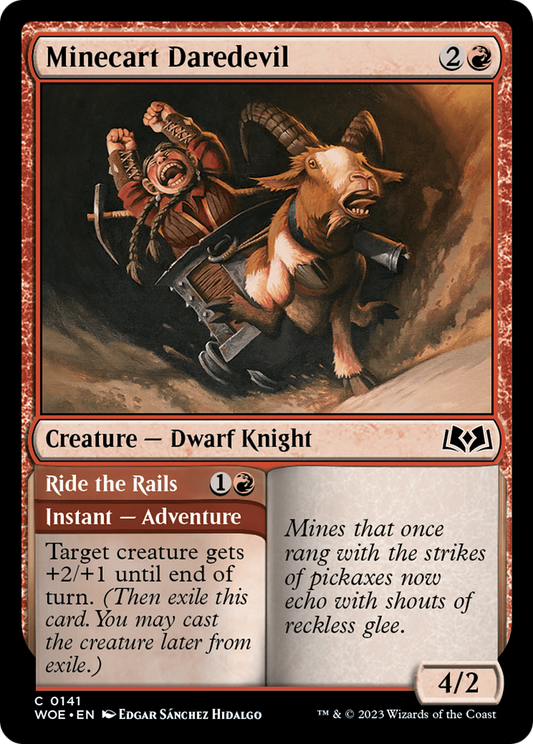 Minecart Daredevil // Ride the Rails (WOE-141) (Foil)