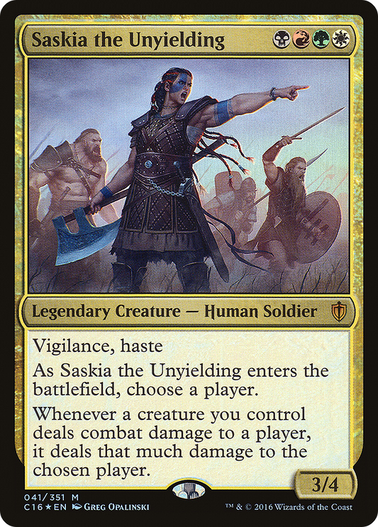 Saskia the Unyielding (C16-041) (Foil)