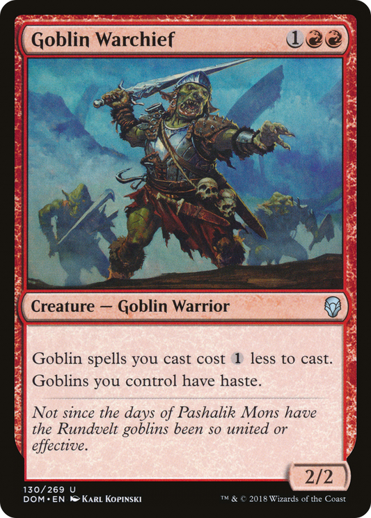 Goblin Warchief (DOM-130) (Foil)