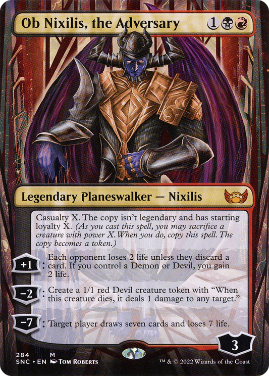Ob Nixilis, the Adversary (SNC-284) (Borderless) (Foil)