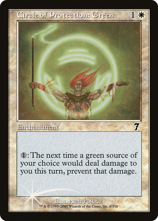 Circle of Protection: Green (7ED-008★) (Foil)