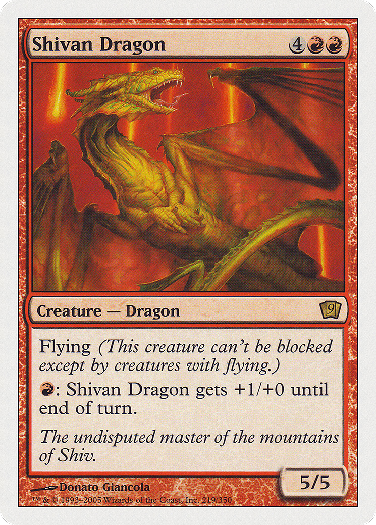 Shivan Dragon (9ED-219★) (Foil)
