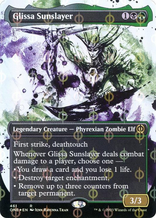 Glissa Sunslayer (ONE-461) (Showcase) (Borderless) (Compleat Foil)
