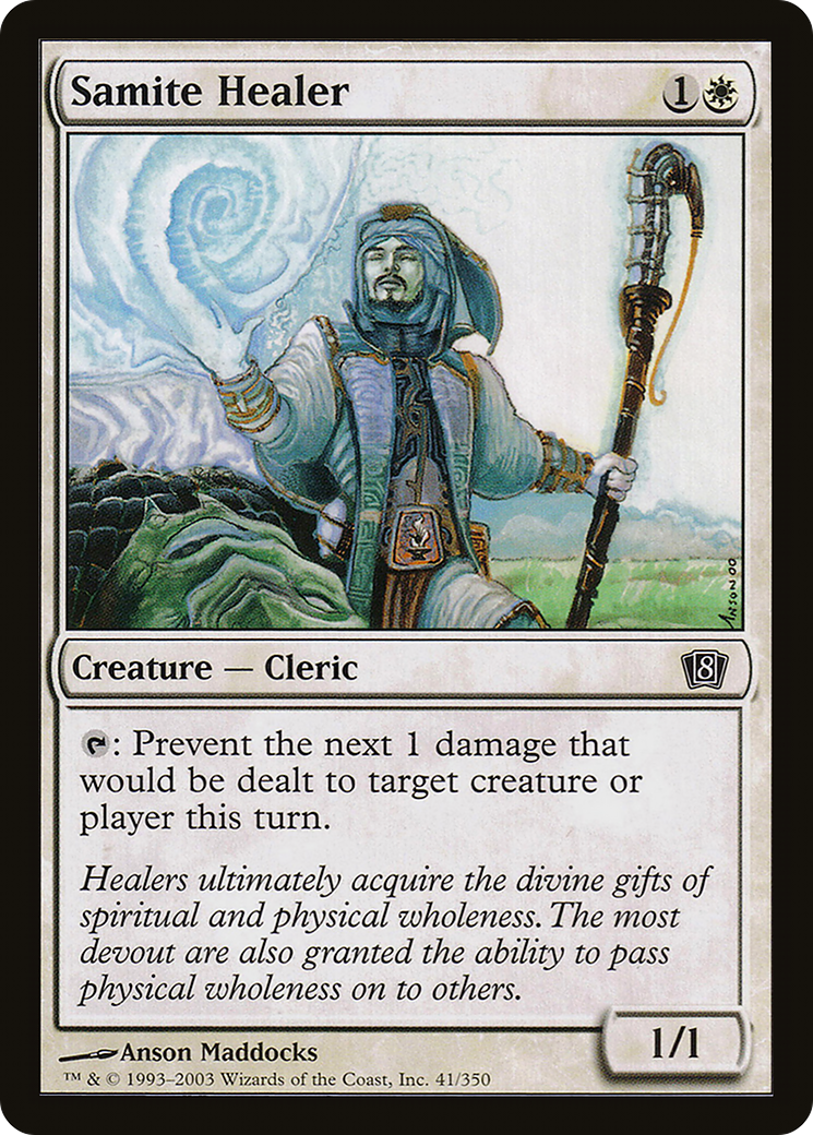 Samite Healer (8ED-041) (Foil)