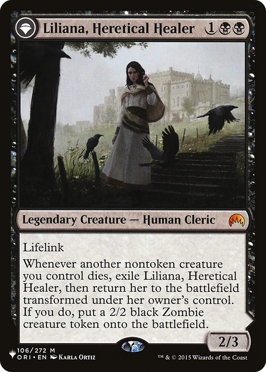 Liliana, Heretical Healer // Liliana, Defiant Necromancer (LIST-ORI-106)