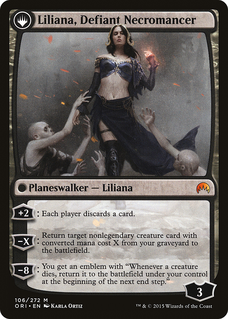 Liliana, Heretical Healer // Liliana, Defiant Necromancer (LIST-ORI-106)