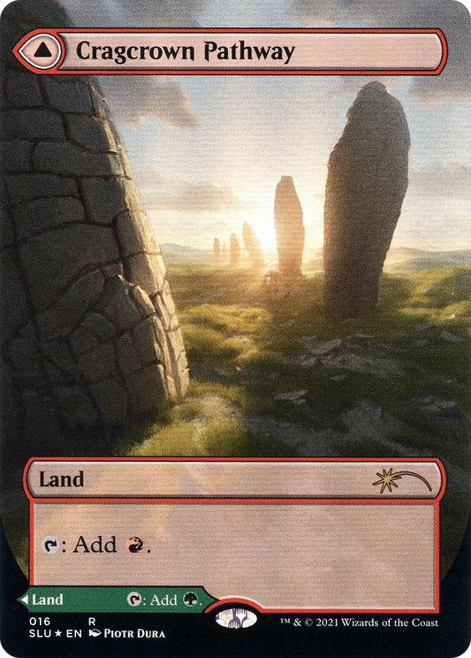 Cragcrown Pathway // Timbercrown Pathway (SLU-016) (Showcase) (Borderless) (Foil)