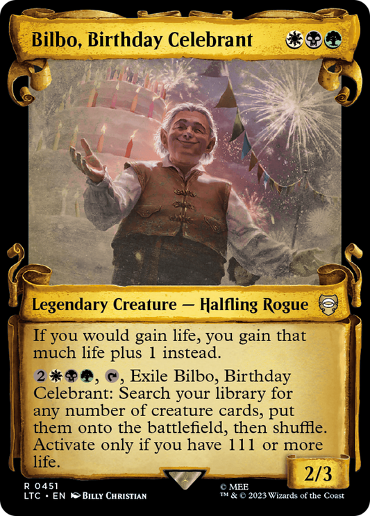 Bilbo, Birthday Celebrant (LTC-451) (Showcase) (Scroll)