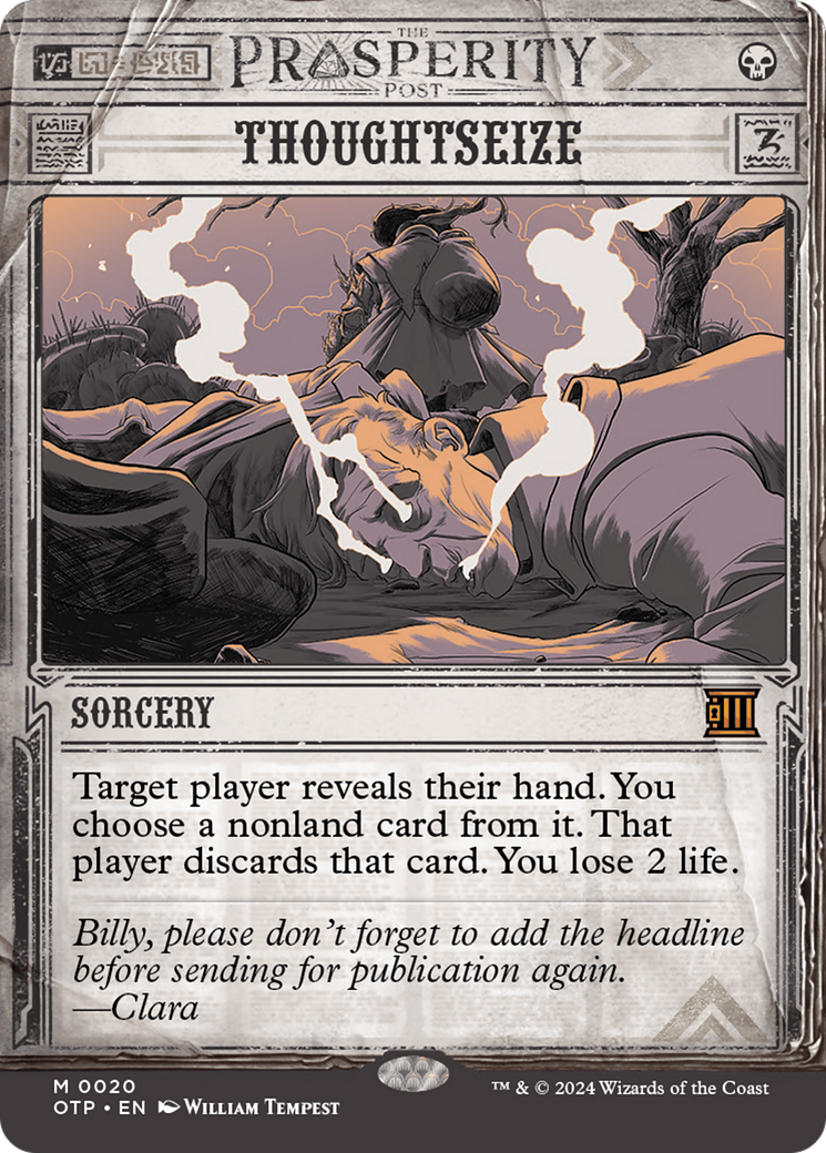 Thoughtseize (OTP-020) (Showcase) (Borderless) (Foil)