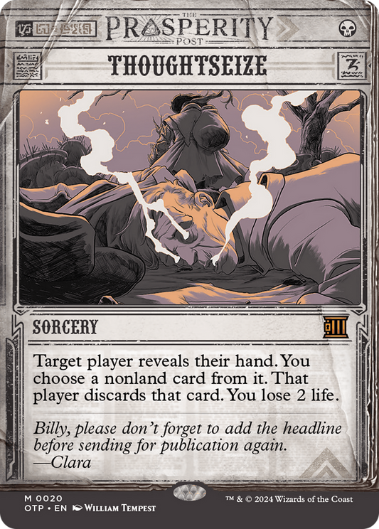 Thoughtseize (OTP-020) (Showcase) (Borderless) (Foil)