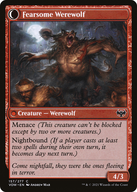 Fearful Villager // Fearsome Werewolf (VOW-157)