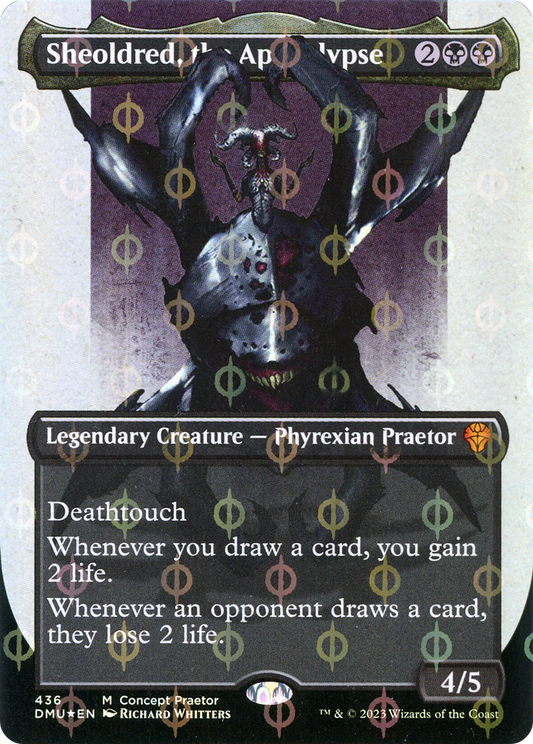 Sheoldred, the Apocalypse (ONE-436) (Borderless) (Compleat Foil)