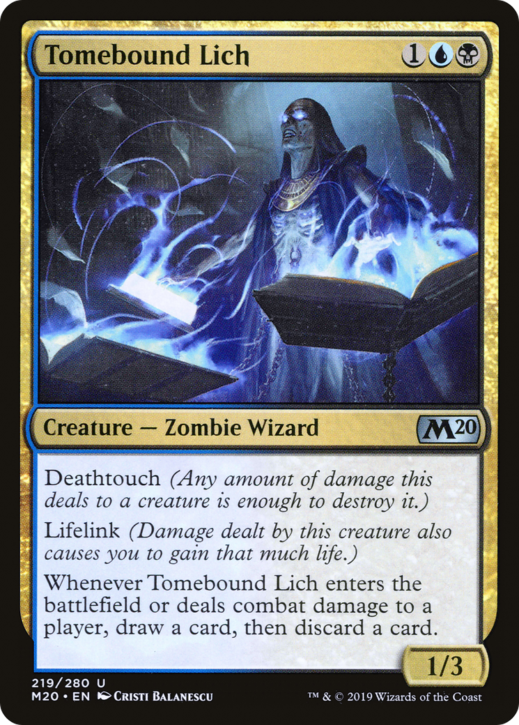 Tomebound Lich (M20-219) (Foil)