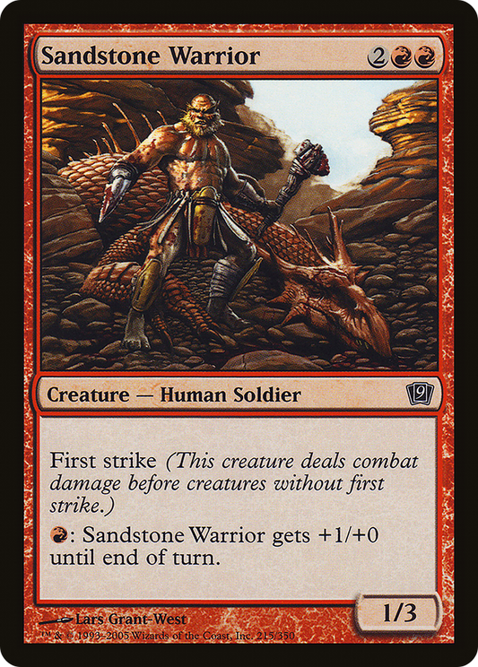Sandstone Warrior (9ED-215★) (Foil)
