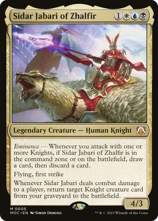 Sidar Jabari of Zhalfir (MOC-005) (Foil)