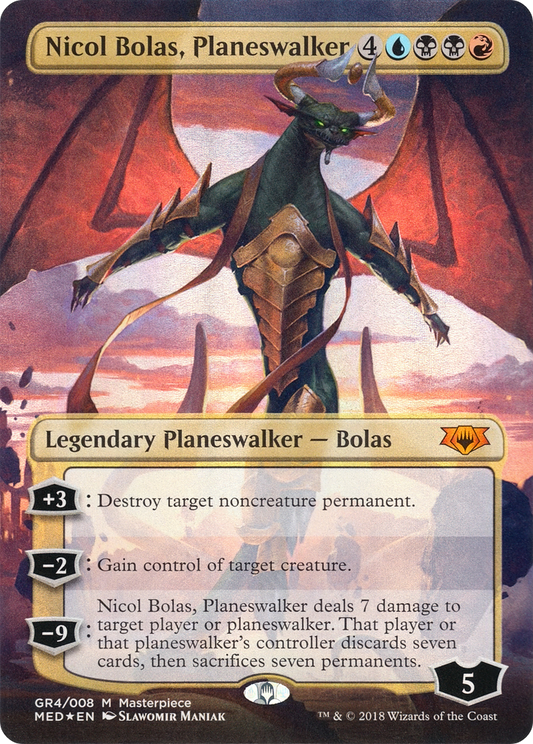 Nicol Bolas, Planeswalker (MED-GR4) (Borderless) (Foil)