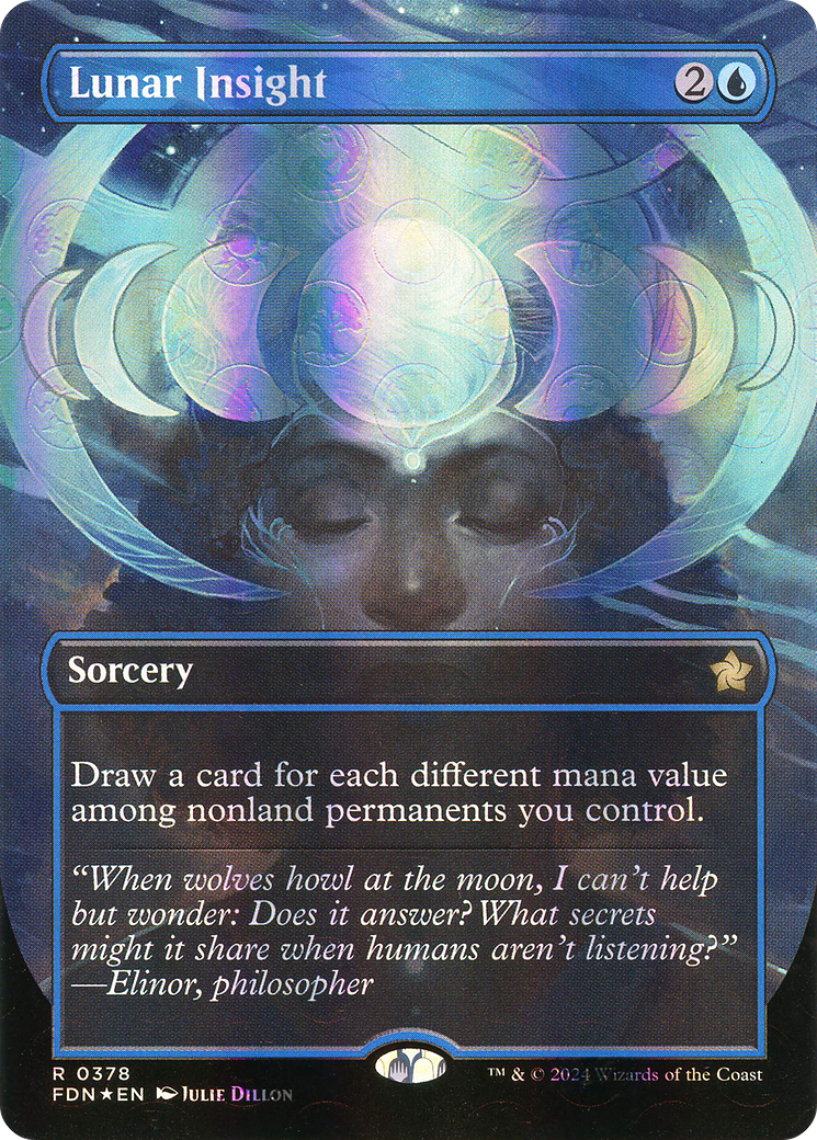 Lunar Insight (FDN-378) (Borderless) (Mana Foil)