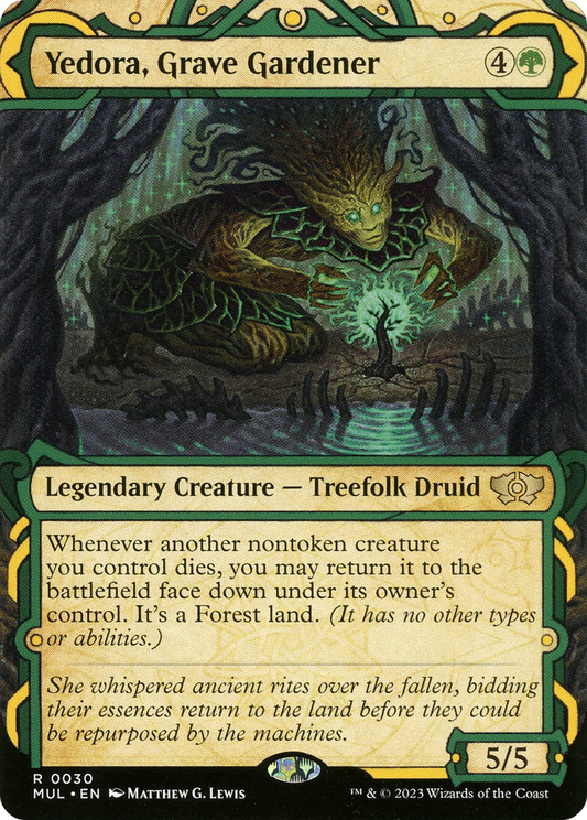 Yedora, Grave Gardener (MUL-030) (Showcase) (Borderless) (Foil)