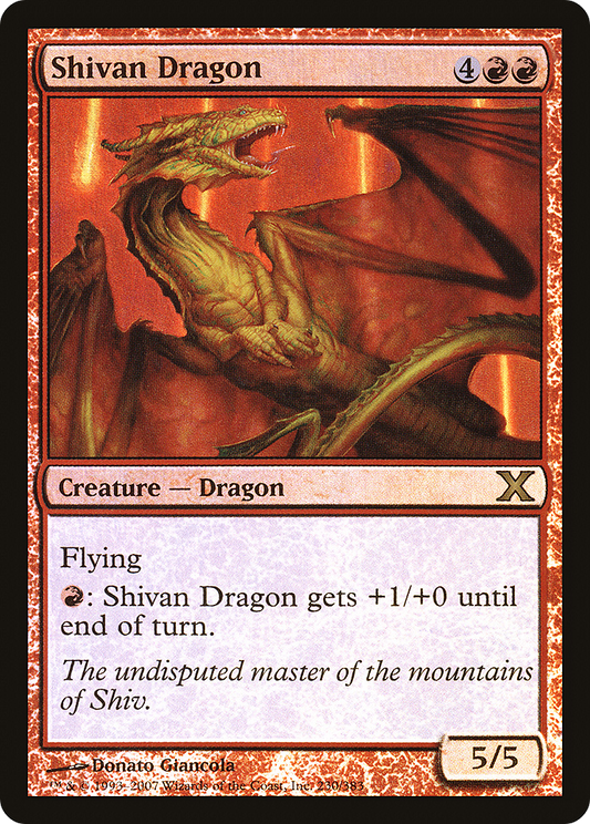 Shivan Dragon (10E-230★) (Foil)