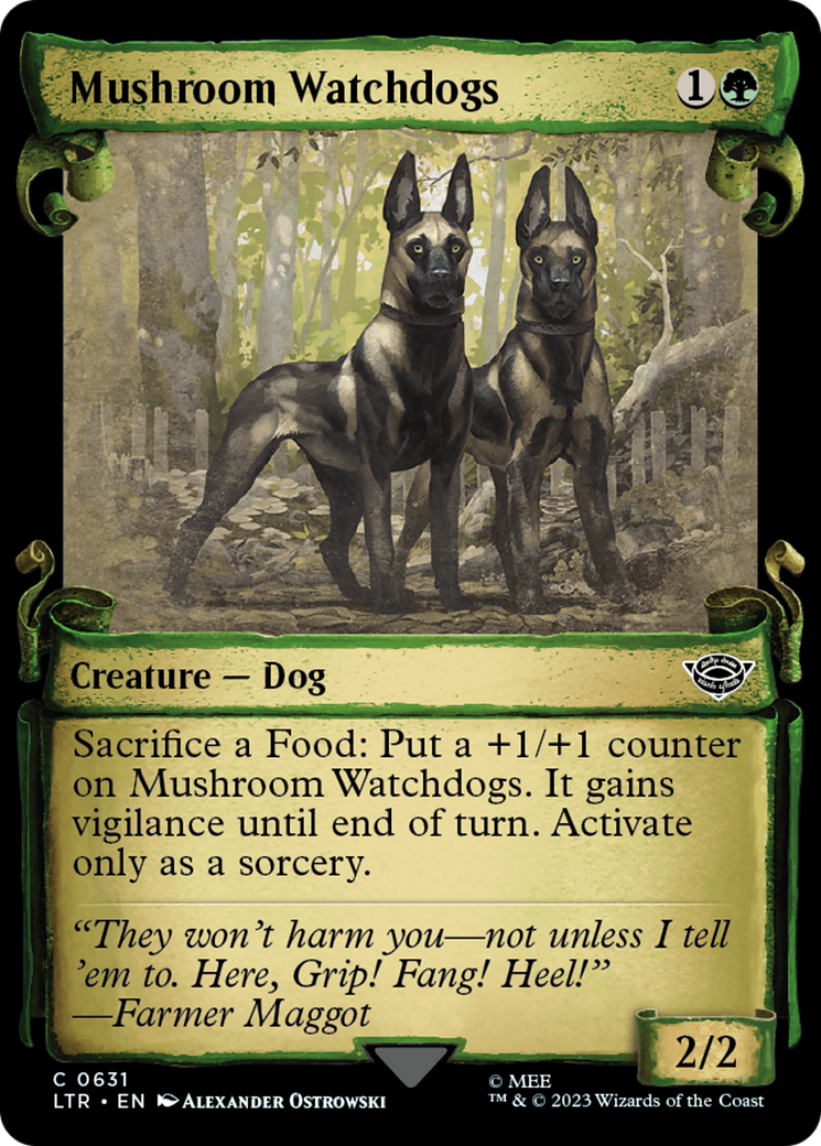 Mushroom Watchdogs (LTR-631) (Showcase) (Scroll) (Foil)