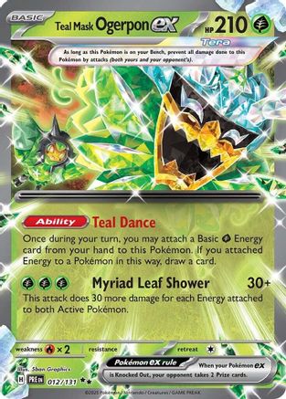 Teal Mask Ogerpon ex (PRE-012) (Holofoil)