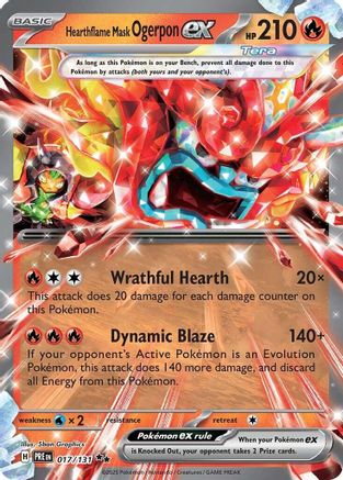Hearthflame Mask Ogerpon ex (PRE-017) (Holofoil)