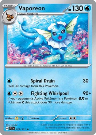 Vaporeon (PRE-022) (Reverse Holofoil)
