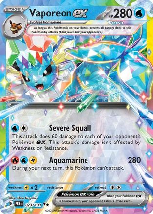 Vaporeon ex (PRE-023) (Holofoil)