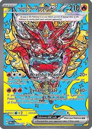 Hearthflame Mask Ogerpon ex (PRE-148) (Holofoil)
