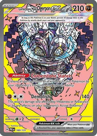 Cornerstone Mask Ogerpon ex (PRE-160) (Holofoil)