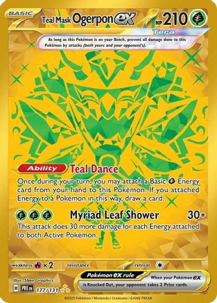 Teal Mask Ogerpon ex (PRE-177) (Holofoil)