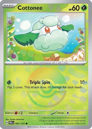 Cottonee (Poke Ball Pattern) (PRE-007) (Holofoil)