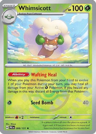Whimsicott (Poke Ball Pattern) (PRE-008) (Holofoil)