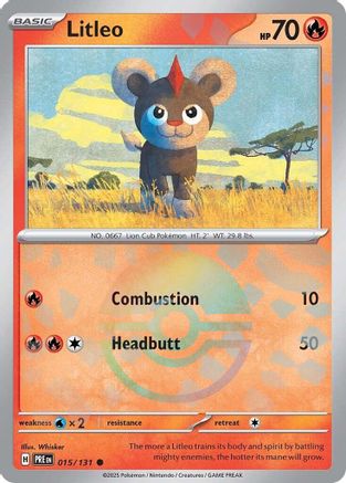 Litleo (Poke Ball Pattern) (PRE-015) (Holofoil)