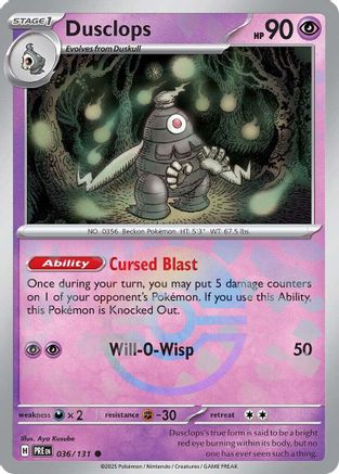 Dusclops (Poke Ball Pattern) (PRE-036) (Holofoil)