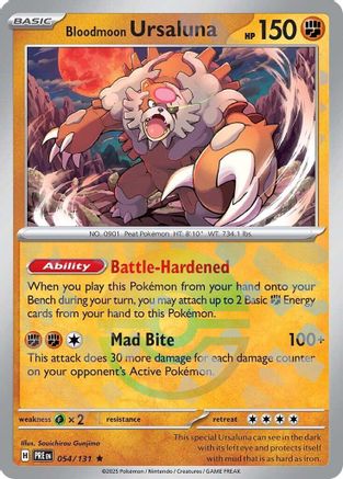 Bloodmoon Ursaluna (Poke Ball Pattern) (PRE-054) (Holofoil)