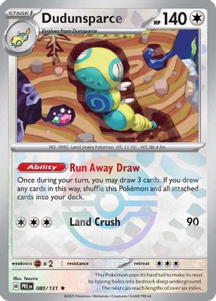 Dudunsparce (Poke Ball Pattern) (PRE-080) (Holofoil)