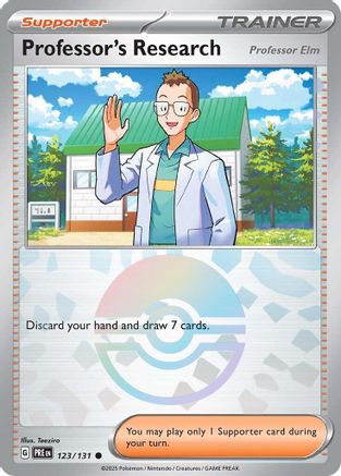 Professor's Research [Professor Elm] (Poke Ball Pattern) (PRE-123) (Holofoil)