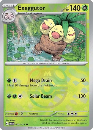 Exeggutor (Master Ball Pattern) (PRE-002) (Holofoil)