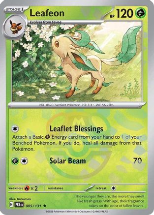 Leafeon (Master Ball Pattern) (PRE-005) (Holofoil)