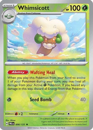 Whimsicott (Master Ball Pattern) (PRE-008) (Holofoil)
