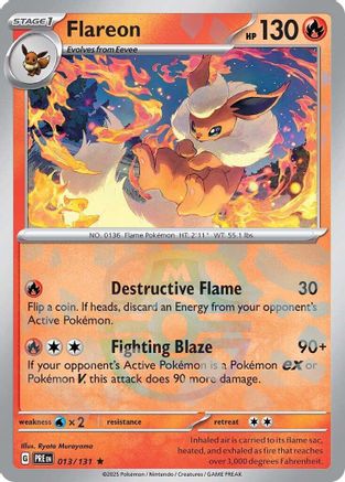 Flareon (Master Ball Pattern) (PRE-013) (Holofoil)